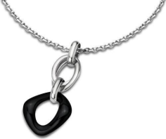 Chic Time | Collier Lotus Ceramic LS1607-1/2 pendentif noir et argenté | Prix : 23,20 € Chic Time | Collier Lotus Ceramic LS1607-1/2 pendentif noir et argenté | Prix : 23,20 €