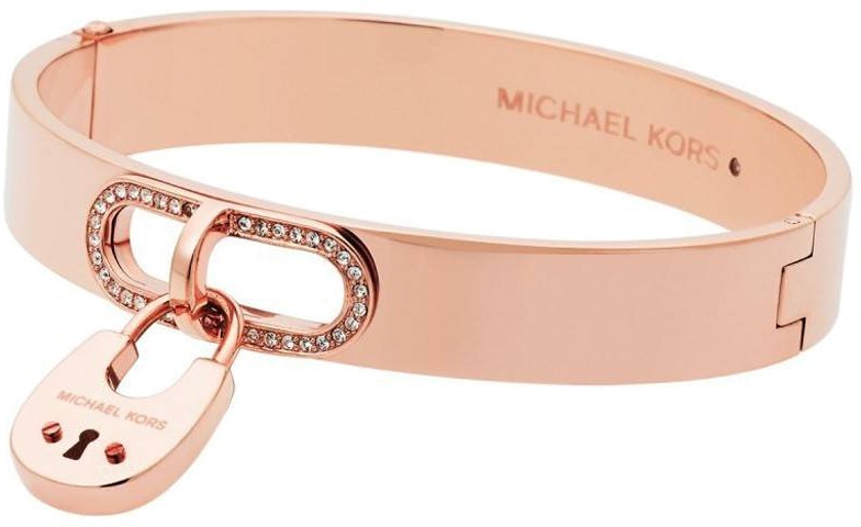 MICHAEL KORS Rose Gold Toggle Chain Bracelet Padlock Charm MKJ2752791 + MK  BOX | eBay