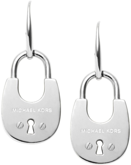 Chic Time | Michael Kors MKJ4631040 Women's Earrings Silver-tone Padlock Drop | Buy at best price