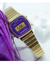 Chic Time | Montre Femme Casio Vintage LA670WEGA-6EF dorée cadran violet | Prix : 50,00 €