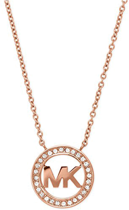 Chic Time | Michael Kors MKJ4734791 stainless steel necklace with MK logo embellished with brilliants | Buy at best price