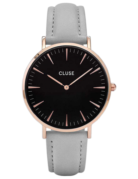 Chic Time | Montre Femme Cluse La Bohème CL18018 bracelet en cuir gris | Prix : 44,97 €