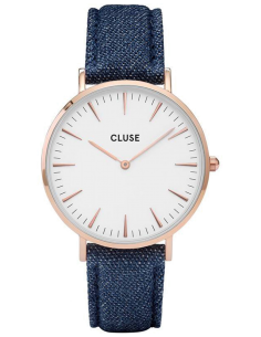 Chic Time | Montre Cluse La Bohème CL18025 Bracelet en Jeans Denim Bleu | Prix : 62,96 € Chic Time | Montre Cluse La Bohème CL18025 Bracelet en Jeans Denim Bleu | Prix : 62,96 €