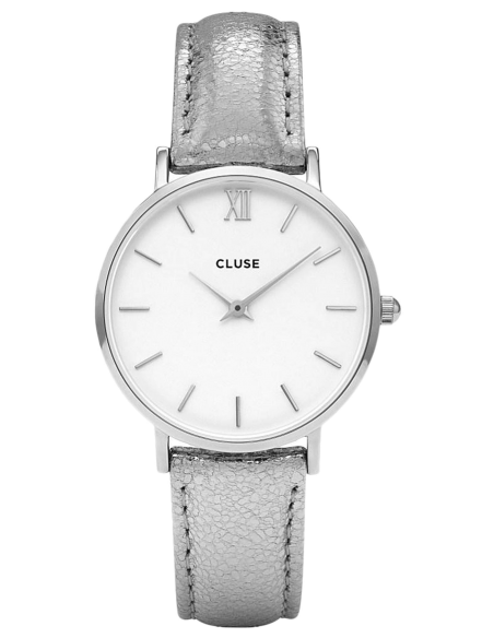 Chic Time | Montre Cluse Minuit CL30039 Bracelet cuir gris électrique | Prix : 80,95 €