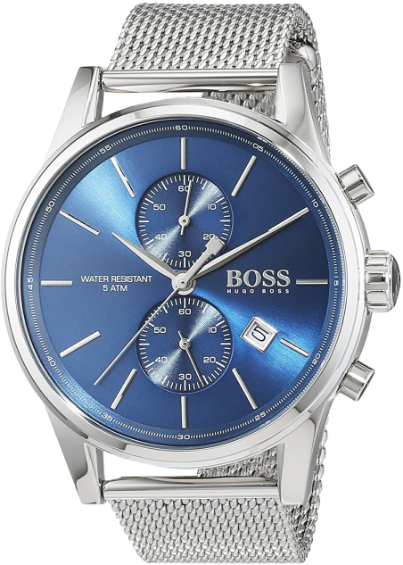 Chic Time | Montre Hugo Boss Jet Mesh 1513441 cadran bleu bracelet maille milanaise | Prix : 265,30 €