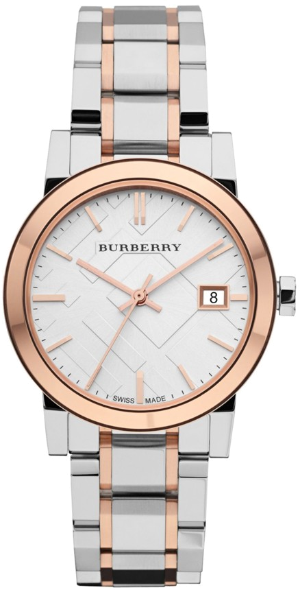 Chic Time | Burberry The City BU9105 two-tone silver rose gold watch | Buy at best price