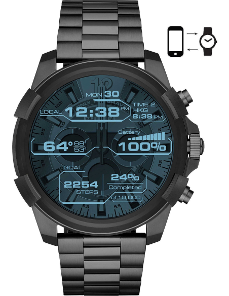 Chic Time | Montre Connectée Diesel Smartwatch Full Guard DZT2004 Noir | Prix : 369,00 €