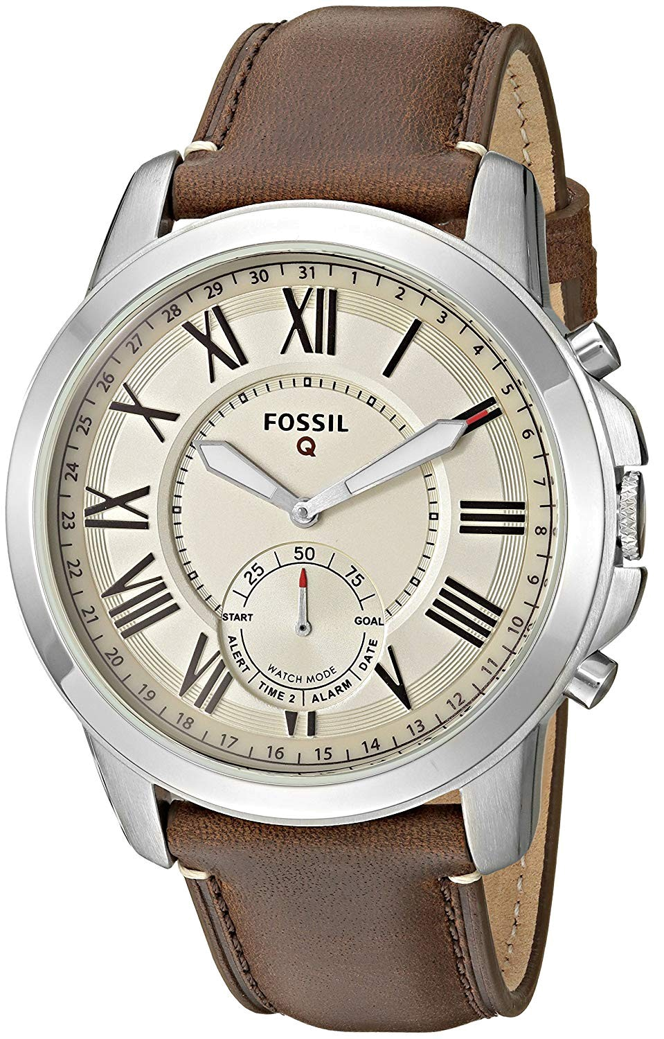 Montre Connectée Hybride Fossil Q FTW1118 Bracelet Cuir