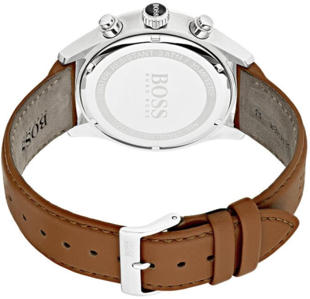 Chic Time | Montre Hugo Boss Grand Prix 1513475 Bracelet en cuir perforé marron | Prix : 179,50 €