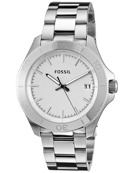 Chic Time | Montre Homme Fossil Retro Traveler AM4440 Cadran blanc avec lunette typée sport | Prix : 95,20 €