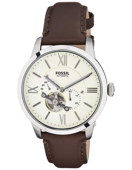 Chic Time | Montre Homme Fossil Townsman ME3064 Semi automatique cadran blanc | Prix : 199,00 €