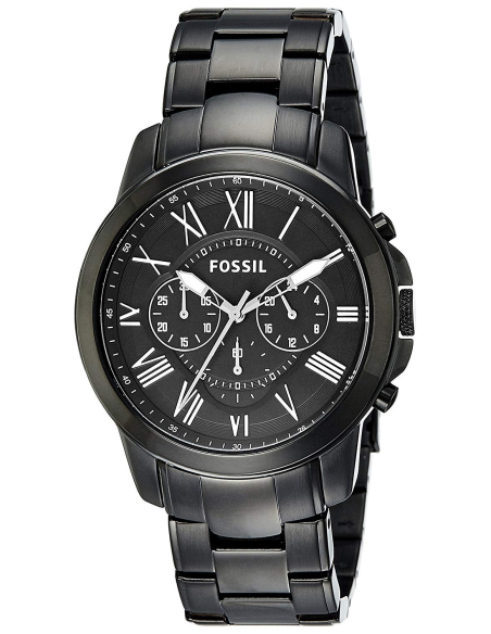 Chic Time | Fossil Grant FS4832 Men's Watch Black Strap and Dial | Buy at best price