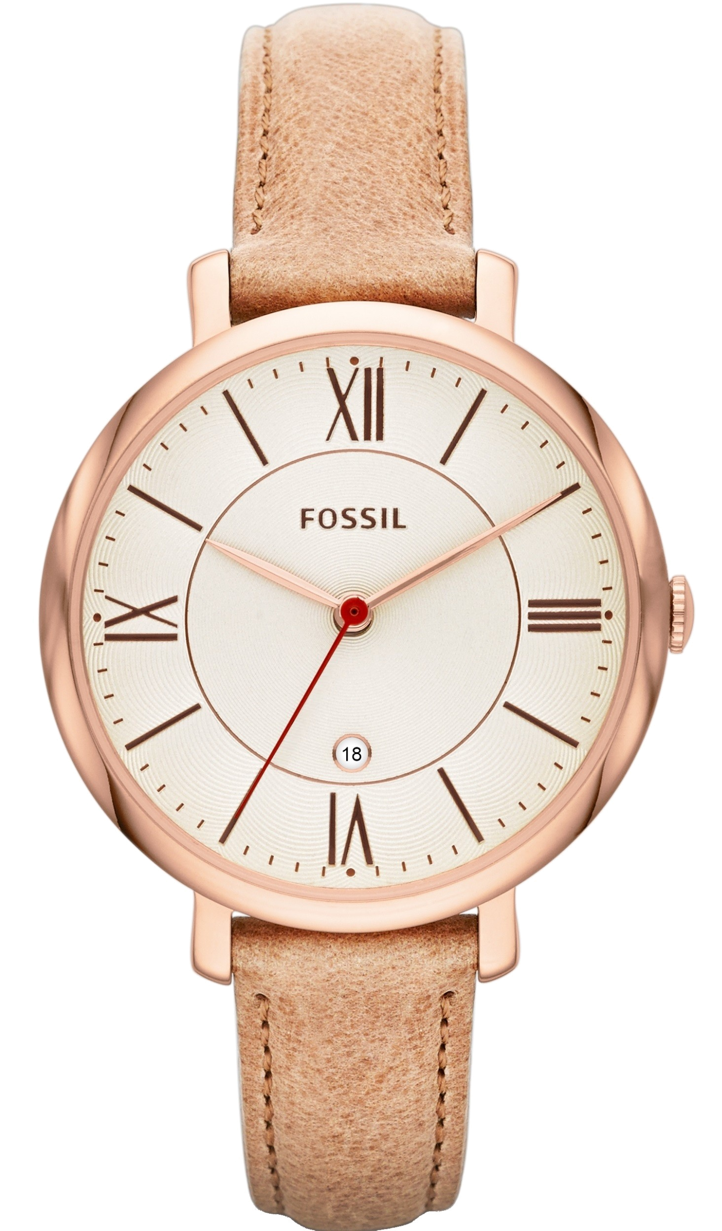 Montre Femme Fossil Jacqueline ES3487 Bracelet en cuir camel ➤ Ach