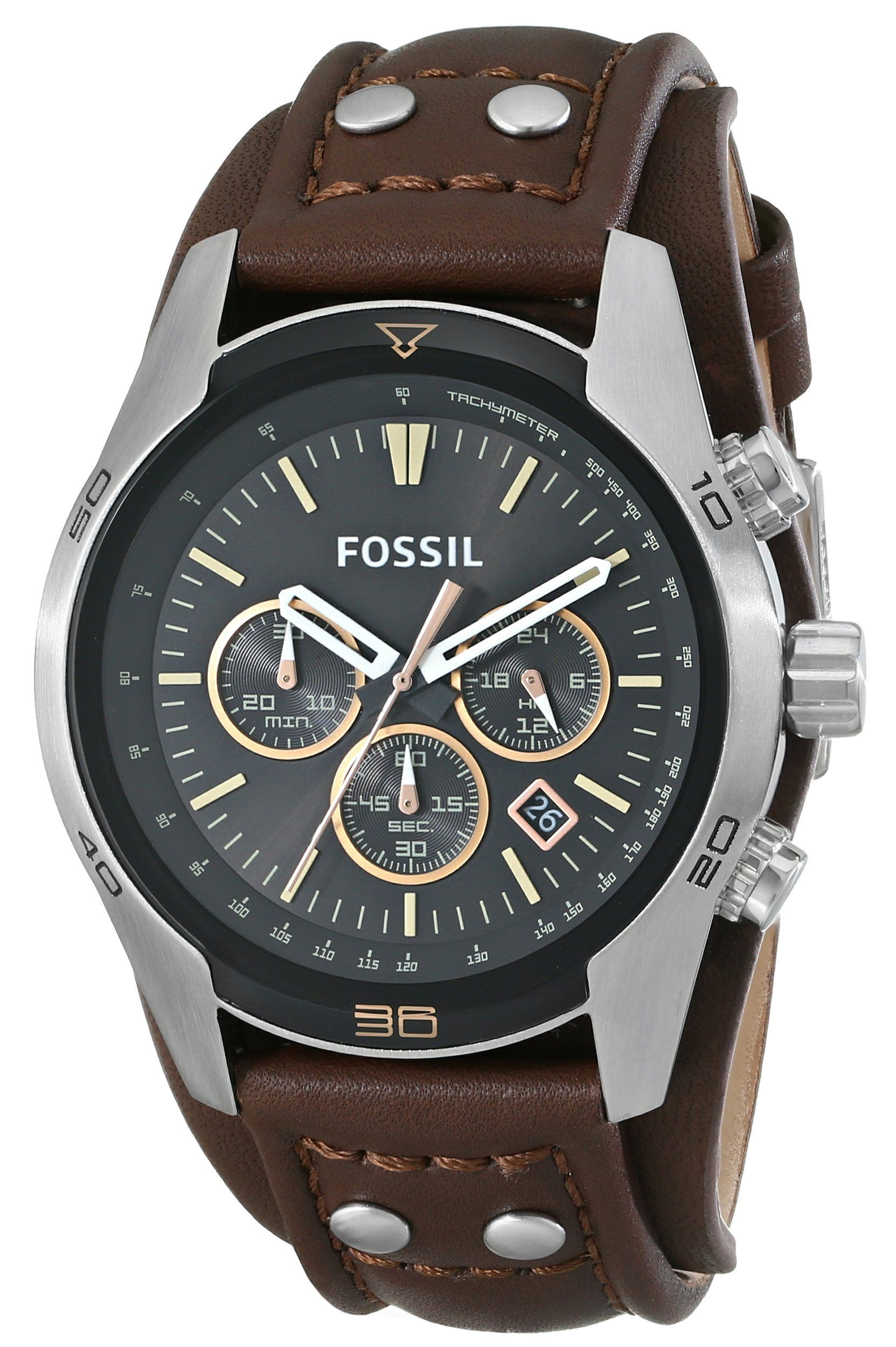 Bracelet montre on sale cuir fossil homme