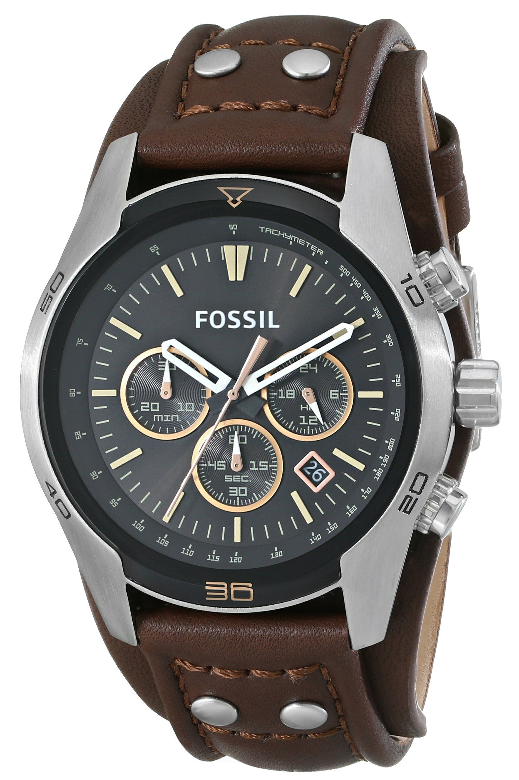 Montre Homme Fossil FS5963 - Bracelet Cuir Marron sur Bijourama, référence  des bijoux Homme en ligne