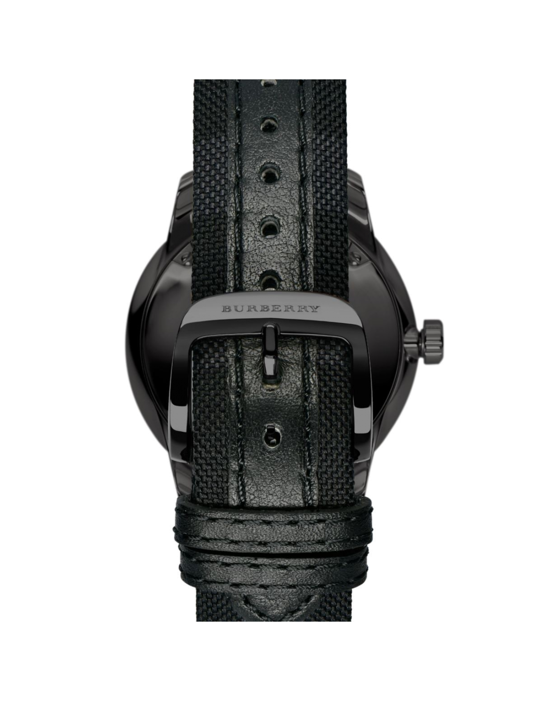 Burberry black leather strap sales watch