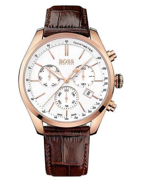 Chic Time | Montre Homme Hugo Boss Swiss Made 1513396 Marron | Prix : 594,30 €