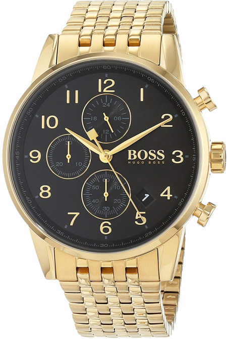 Chic Time | Montre Hugo Boss Navigator 1513531 Bracelet en acier doré | Prix : 239,40 €