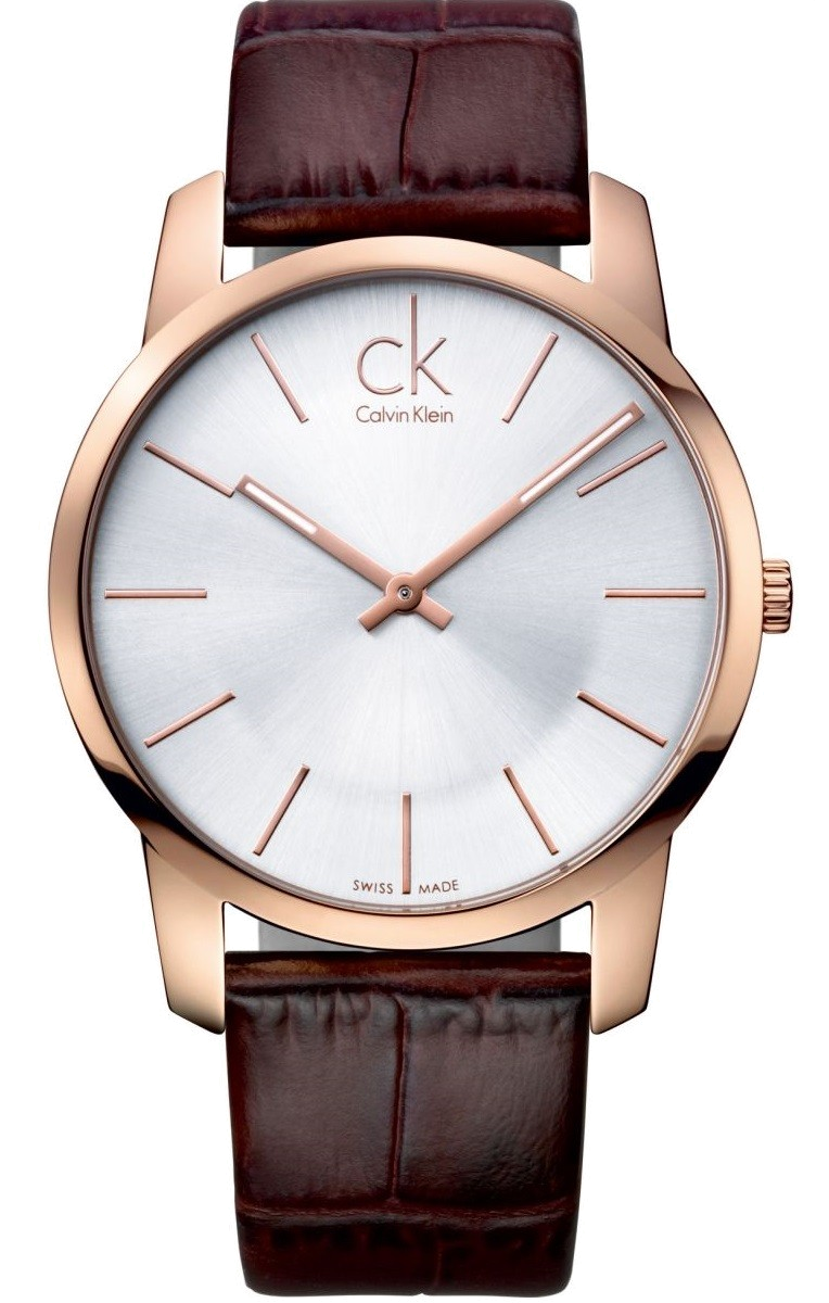 Montre Homme Calvin Klein CK City K2G21629 Cuir marron bracelet