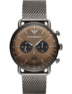 Chic Time | Montre Homme Emporio Armani Aviator AR11141 Chronographe Avec gris Acier | Prix : 251,40 € Chic Time | Montre Homme Emporio Armani Aviator AR11141 Chronographe Avec gris Acier | Prix : 251,40 €