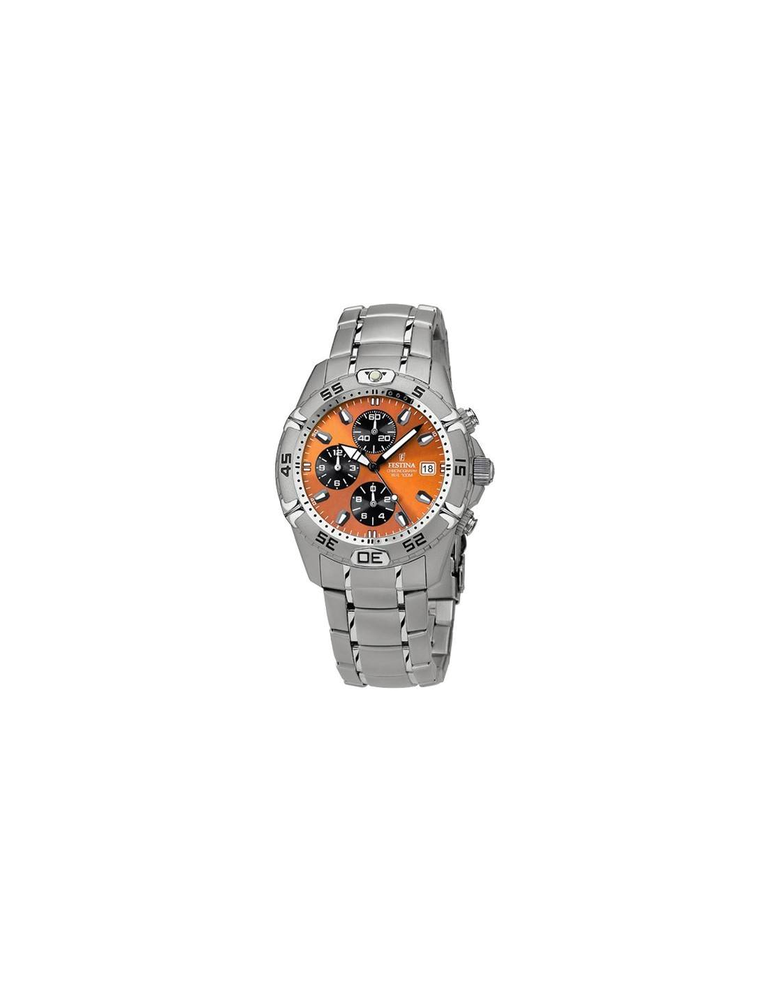 Montre festina sales orange homme