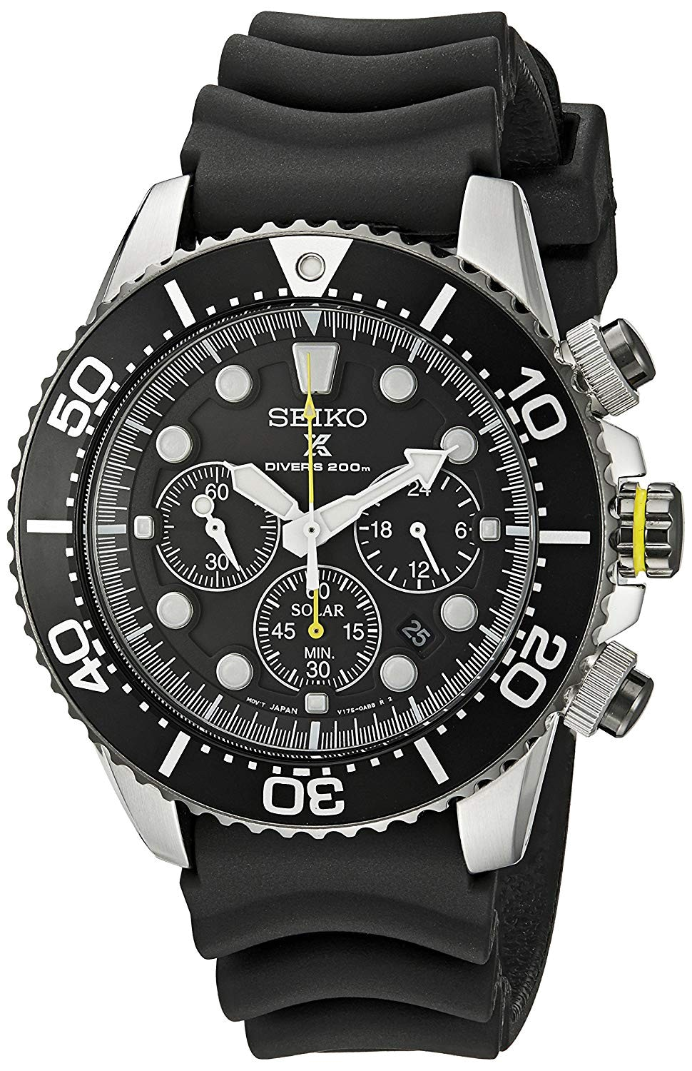Montre Homme Seiko SSC021P1 Sport de plongée solar chronomètre étan...