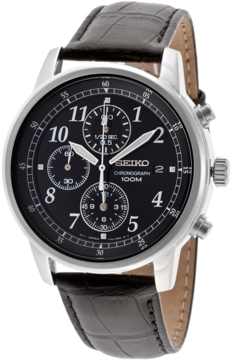 Chic Time | Montre Homme Seiko SNDC33 Noire Chronographe | Prix : 319,20 €