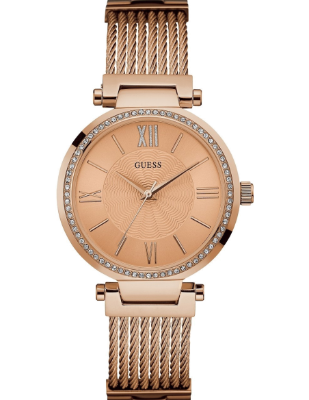 Chic Time | Montre Femme Guess Soho cadran et bracelet en métal or rose | Prix : 169,00 €