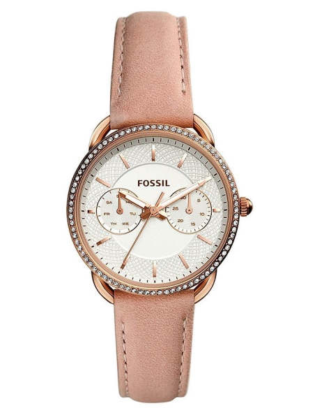 Chic Time | Montre Femme Fossil Tailor ES4393 Cadran orné de brillants bracelet en cuir rose | Prix : 89,40 €