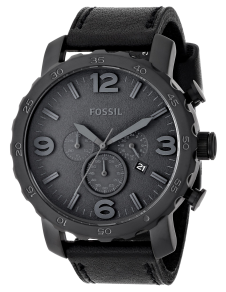 Chic Time | Fossil Fossil Nate JR1354 Black leather men's watch | Buy at best price