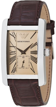 Chic Time | Montre Emporio Armani Classic AR0155 analogique cuir marron | Prix : 129,50 € Chic Time | Montre Emporio Armani Classic AR0155 analogique cuir marron | Prix : 129,50 €