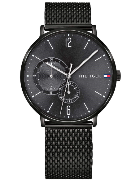 Chic Time | Montre Homme Tommy Hilfiger Brooklyn 1791507 Bracele en maille milnaise noire | Prix : 118,30 €