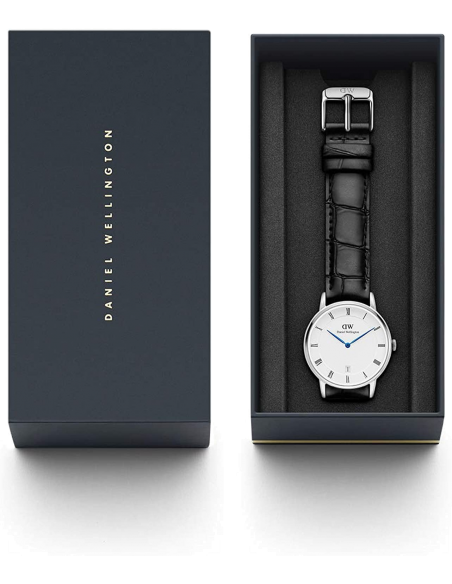 Chic Time | Daniel Wellington Dapper DW00100117 Black Leather Strap Watch | Buy at best price