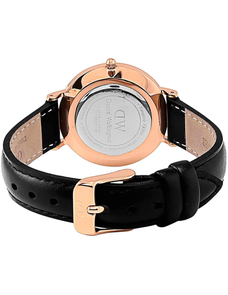 Chic Time | Daniel Wellington Petite Sheffield watch DW00100168 Black leather strap | Buy at best price