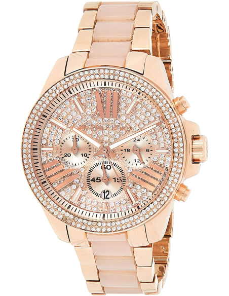 Chic Time | Michael Kors Wren MK6096 rose gold watch encrusted with crystals | Buy at best price