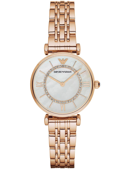 Chic Time | Emporio Armani Classic Women's Watch AR1909 Steel pink gold mother-of-pearl dial | Buy at best price