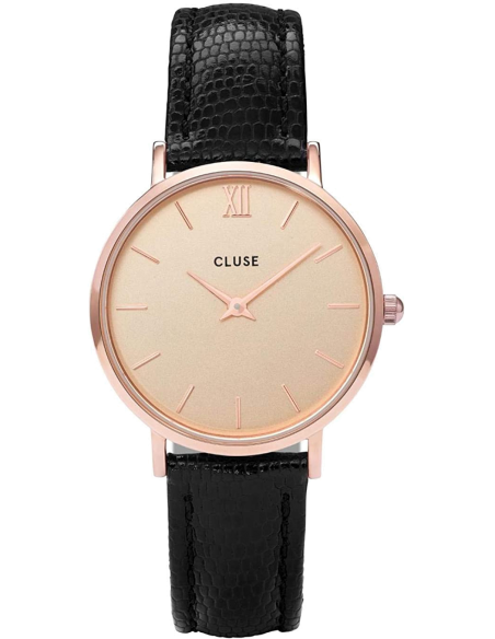 Chic Time | Montre Femme Cluse Minuit CL30051 Noir fond or rose  | Prix : 62,97 €