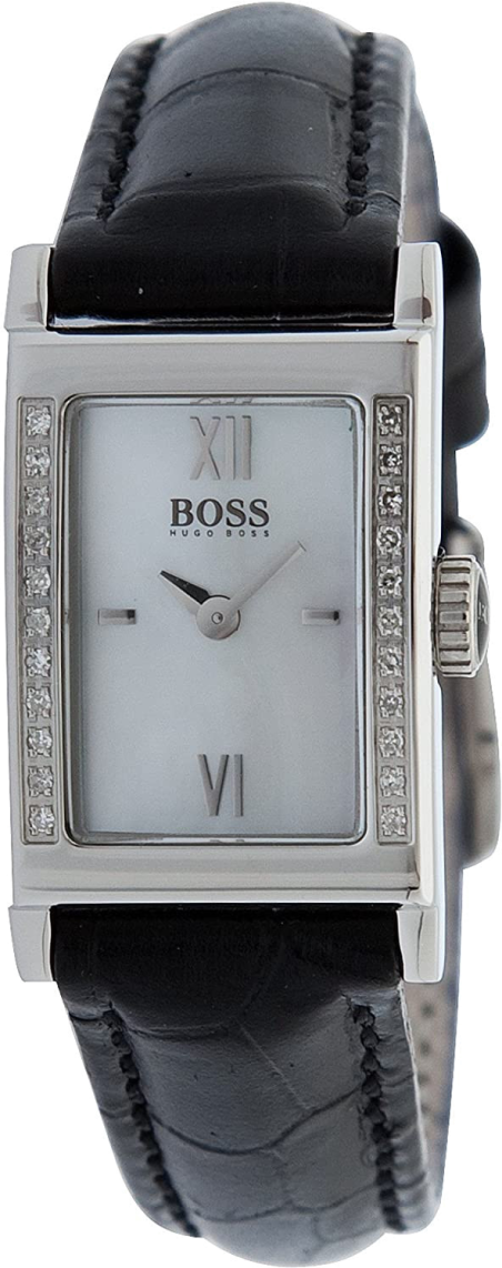 Chic Time | Montre femme Hugo Boss 1502192 Bracelet cuir fin et Boîtier allongé | Prix : 273,00 €