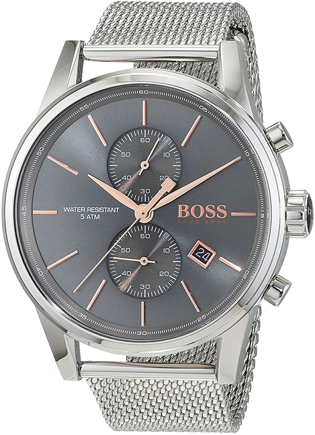 Montre Hugo Boss Jet Chronomètre Anthracite 1513440 Maille milanaise