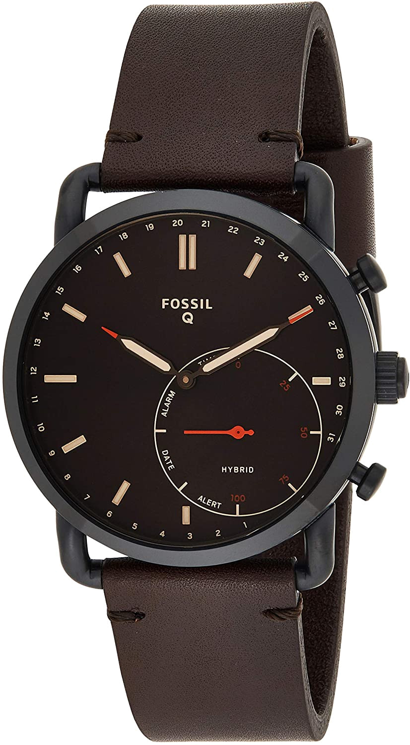 Montre Connectée Hybride Fossil Q Commuter FTW1149 bracelet cuir