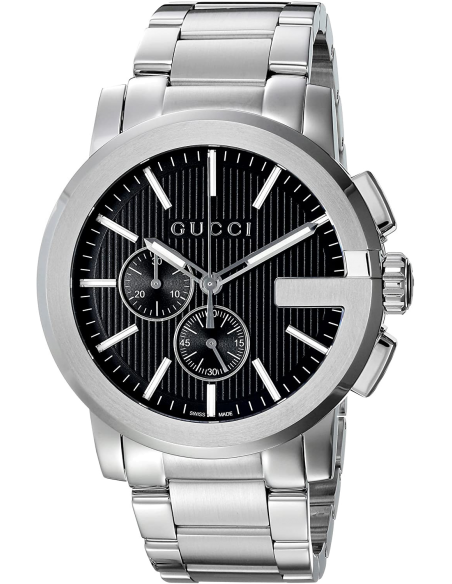 Chic Time | Montre Homme Gucci G-Chrono YA101204 Acier inoxydable cadran noir | Prix : 825,00 €