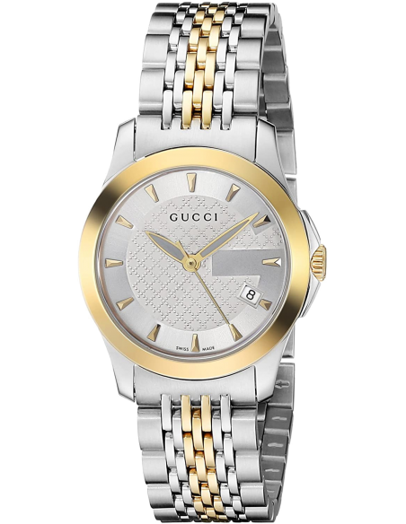 Chic Time | Montre Femme Gucci Timeless YA126511 Bracelet doré et argenté en acier | Prix : 795,00 €
