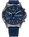 Chic Time | Montre Homme Tommy Hilfiger Bank 1791721 bracelet silicone bleu | Prix : 125,30 €