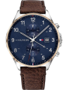 Chic Time | Montre Homme Tommy Hilfiger 1791712 bracelet en cuir marron | Prix : 125,30 €