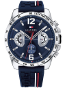 Chic Time | Montre Homme Tommy Hilfiger Decker 1791476 bracelet silicone bleu | Prix : 80,55 €