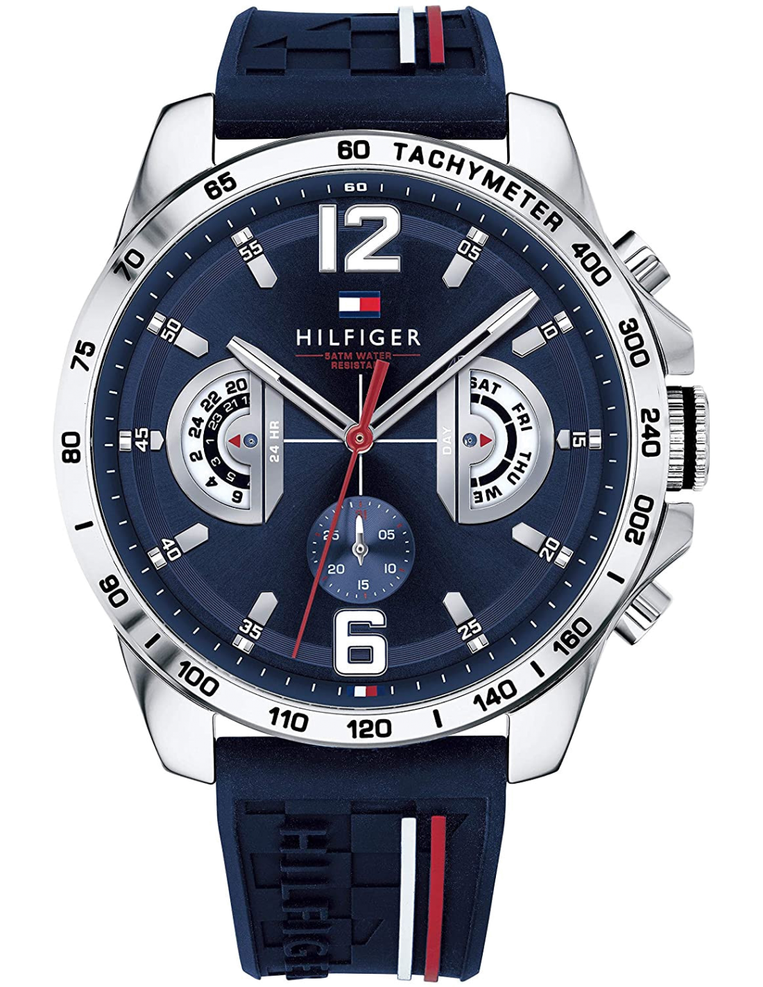 Montre Homme Tommy Hilfiger Decker 1791476 bracelet silicone bleu