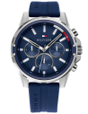 Chic Time | Montre Homme Tommy Hilfiger 1791791 bracelet en silicone bleu | Prix : 89,50 €