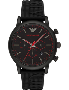 Chic Time | Montre Emporio Armani Luigi AR11024 Bracelet en silicone noir | Prix : 167,40 € Chic Time | Montre Emporio Armani Luigi AR11024 Bracelet en silicone noir | Prix : 167,40 €