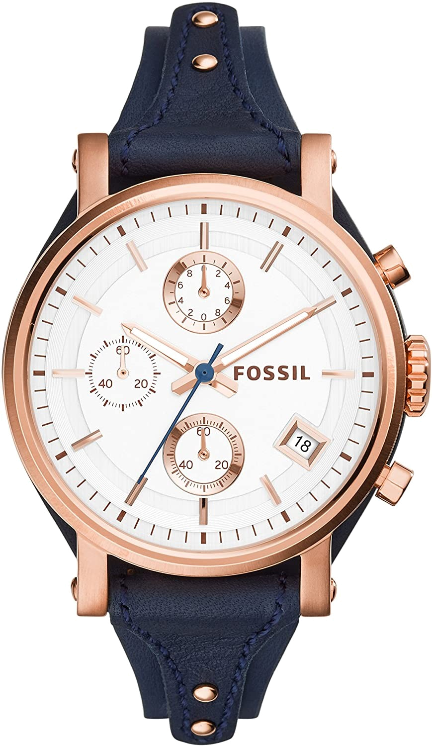 Montre fossil bleu cheap femme