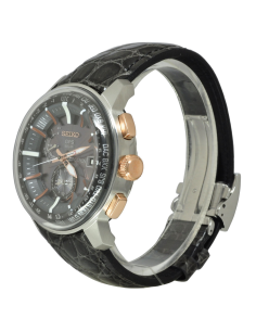 Chic Time | Montre Seiko Astron GPS Solar SAS038J1 Bracelet noir en cuir crocodile | Prix : 2,000.00 2 Chic Time | Montre Seiko Astron GPS Solar SAS038J1 Bracelet noir en cuir crocodile | Prix : 2,000.00 2